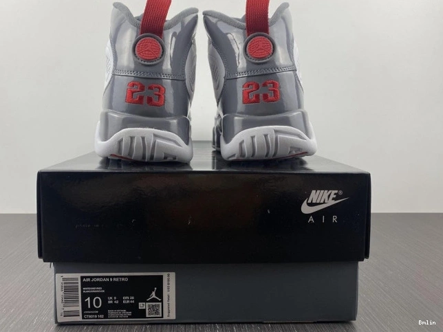 Bmlin Shoes Fire Red Jordan CT8019-162 Air 9 0709